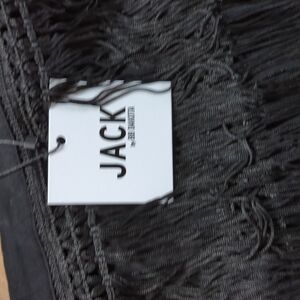 NWT. Jack by BB Dakota. Women's Black Fringe skirt. Size 2.